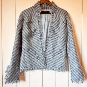 Jackie Rogers Blue Striped Blazer. Size 10.
